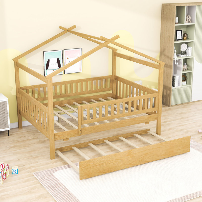 Dustee Wood Daybed with Slats, Full, Natural