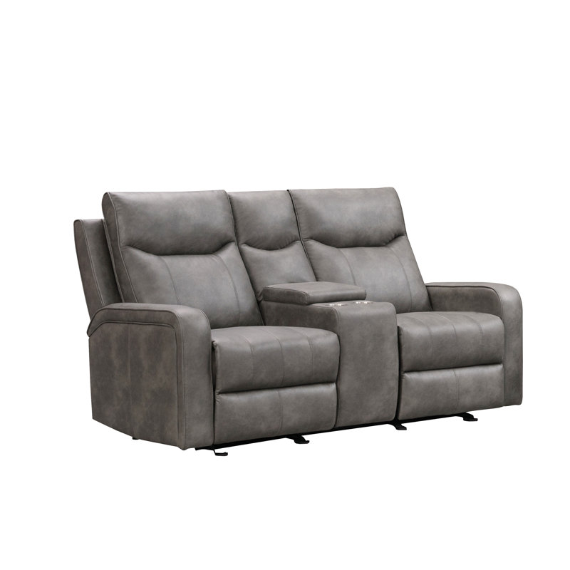 Nova Graphite Manual Glider Loveseat