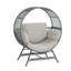 Fauteuil pour patio en osier avec coussin-1781158590