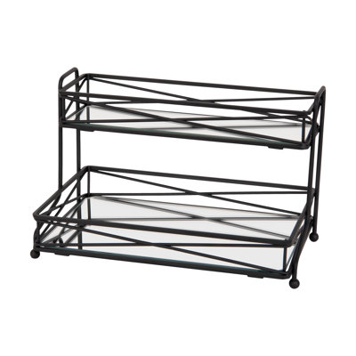 Chiquana Metal 2 Compartment Makeup Organizer