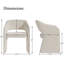Chaise d'appoint rembourrée en lin avec accoudoirs-1878350873