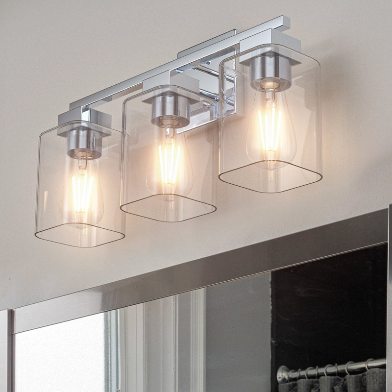 Éclairage pour coiffeuse Hartshorn, Trois lumières, Polished Chrome