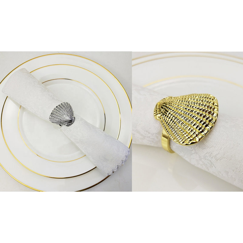 Rond de serviette en métal, Argent