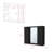 Medicine Cabinet Hops, Double Door, Mirror, One External Shelf, Black Wengue Finish-42210962