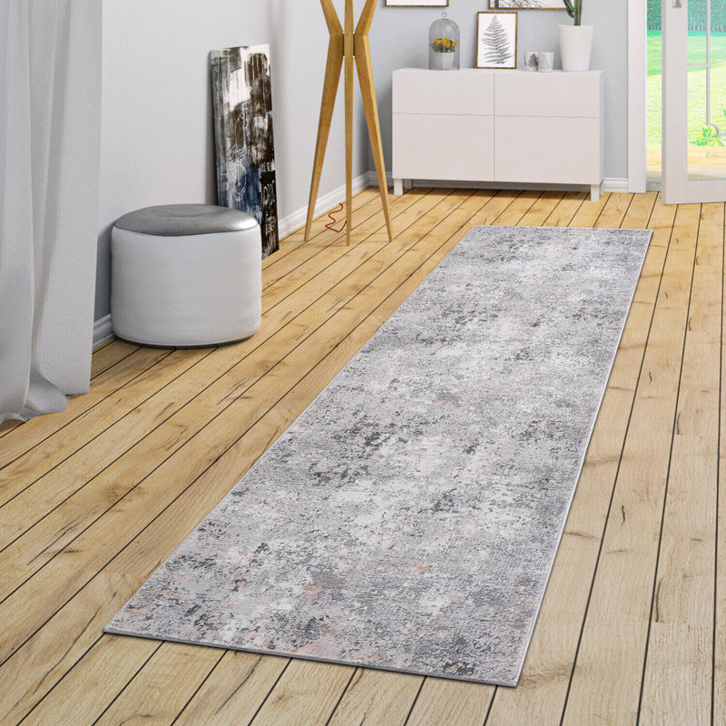 Tapis gris / multicolore / abstrait 2 x 8