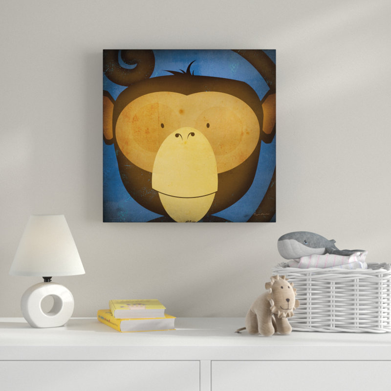 « singe wow », art sur toile, H 18 po x l 18 po x P 2 po