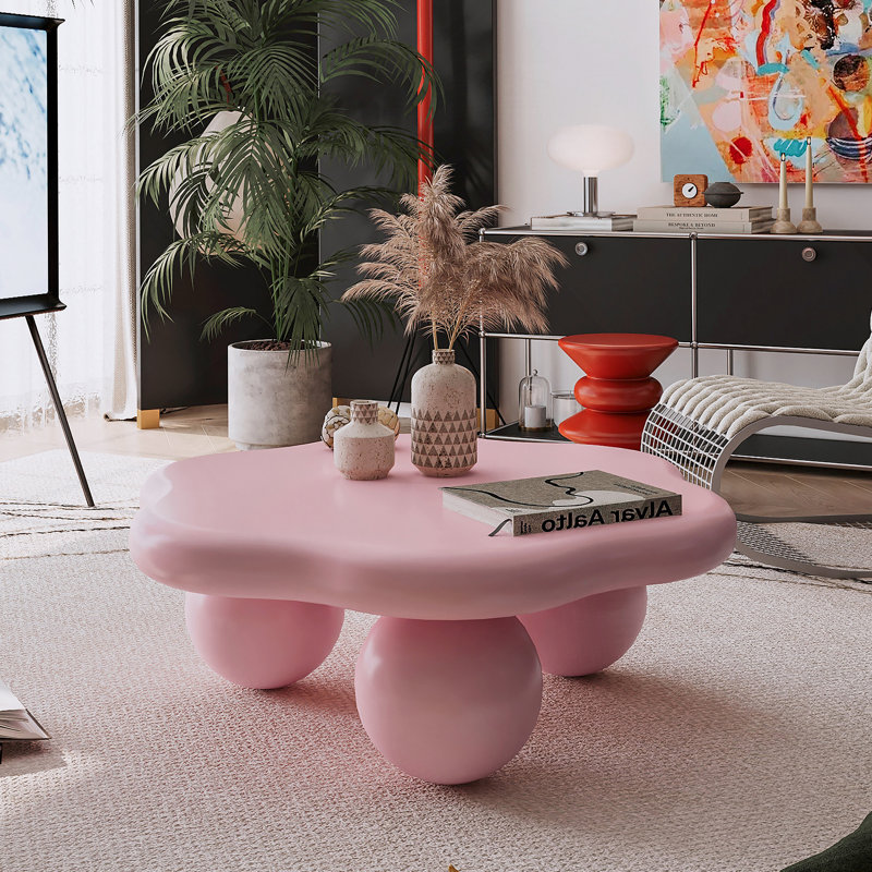 Table basse 35 "Cloud Shaped, Rose, Rose