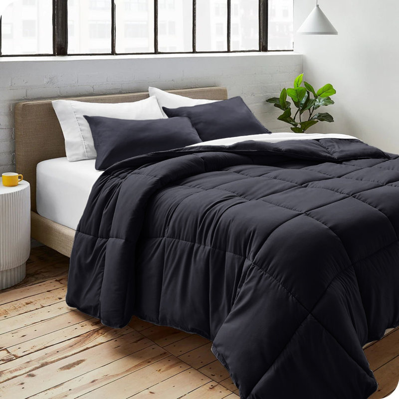 Twin Grey Reversible Microfiber All-Season Duvet
