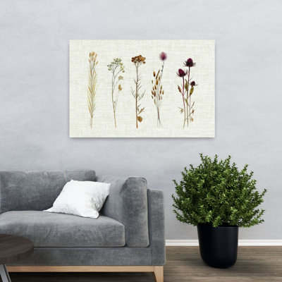 Pressed Flowers For You III Vintage Abstract Nature Architecture Wall Art