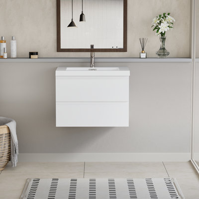 Meuble-lavabo flottant avec lavabo