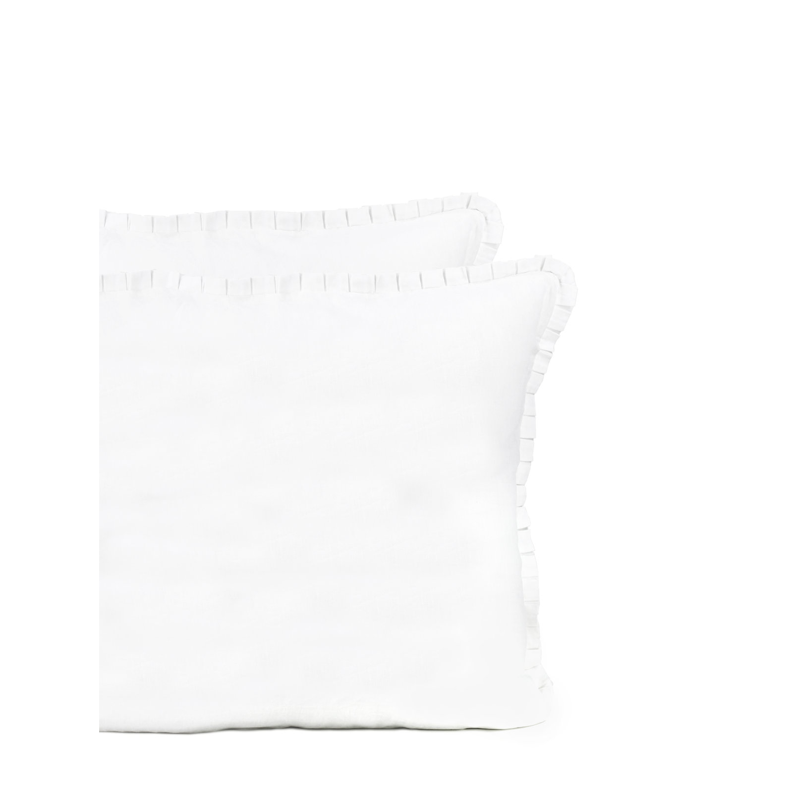 Ruffle Linen Cotton Sham, Euro