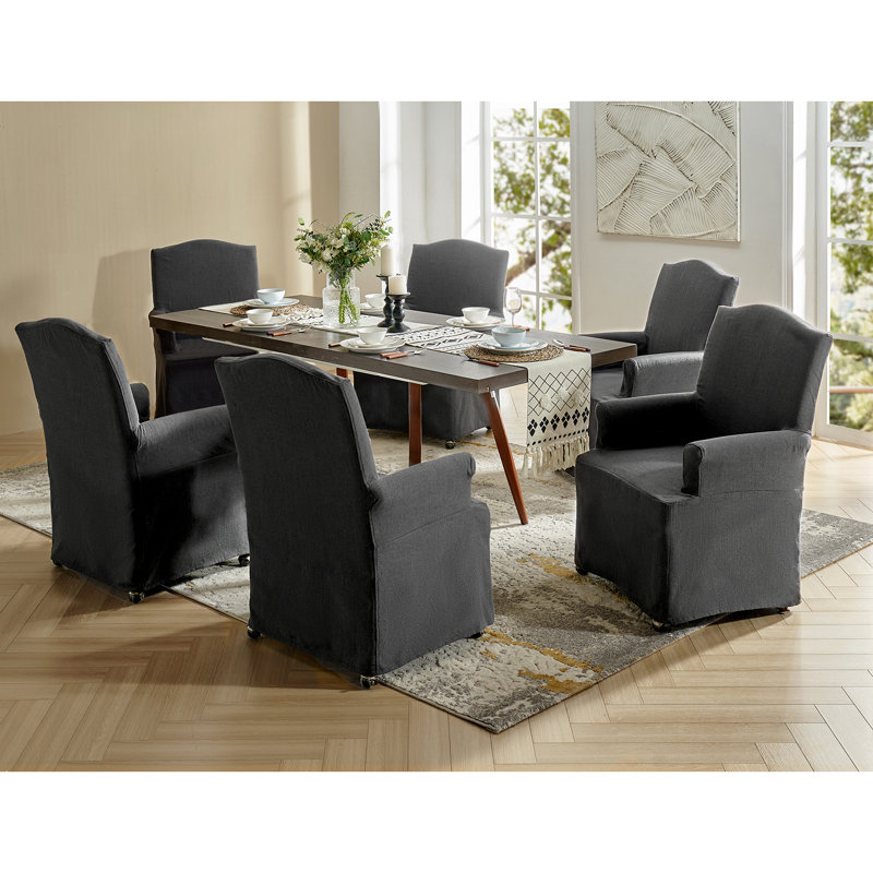 Chaise de salle à manger H 19 po Gatlinburg, Gris anthracite