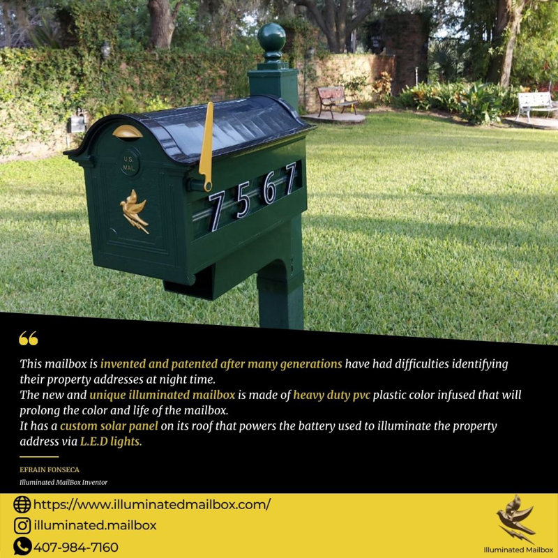 Plastic Post Mounted Mailbox