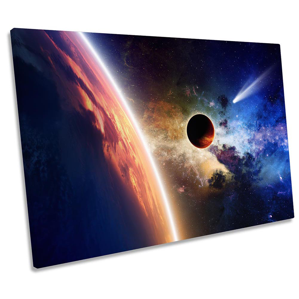 Astronomy Moon Space Planet - Wrapped Canvas Print