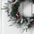 Flocked Wreath with LED Lights, Pine Cones and Berries