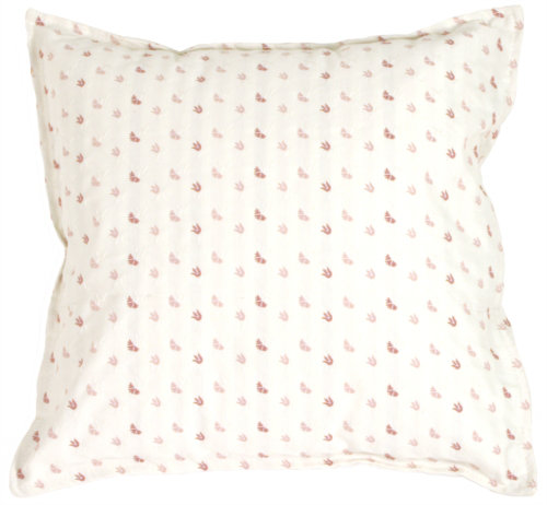 Floral Cotton Blend Reversible Throw Pillow