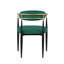 Ensemble de chaises rembourrées en tissu vert 2 pièces Modern Contemporary