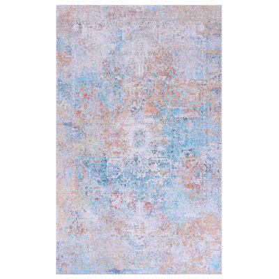 Tapis de chambre à coucher 9 x 12 - lavable, antidérapant, à poils courts, ne perd pas ses poils, pliable et pour animaux de compagnie, teint (jaune / crème lavable
