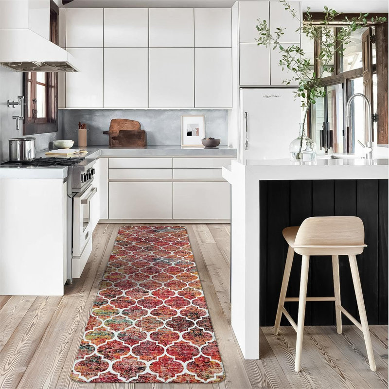 Govan Classic Moroccan Machine Washable  Area Rugs with Non-Slip Backing Perfect for Living Room, Dining Room, Bedroom Decor