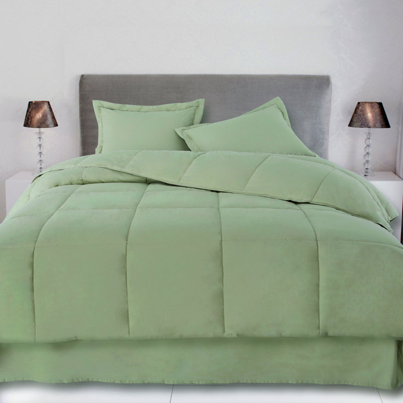Cotton Comforter, King Comforter, Sage