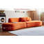 Canapé courbé de 132 po avec coussins décoratifs-1585062836