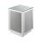 Dedman Glam Square Accent Table with Mirrored Inlay Top and Case-Frame
