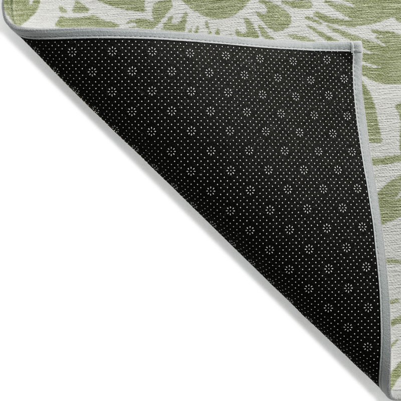 Alfonzo Washable Floral Indoor / Outdoor Rug, Rectangle 10' x 14'