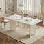 Table de salle à manger moderne blanc de 70,9 po x 29,5 po x 35,4 po | 100% panneau de particules enduit de mélamine, épaisseur: 1,0 pouce | Conception élégante de couleur unie, durable avec capacité de 154,3 lb | Parfait pour les salles à manger contemporaines-1958357859