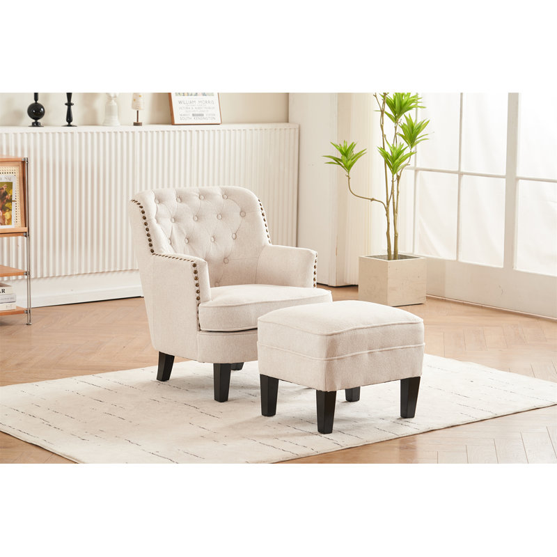 Fauteuil club Latandra, Beige