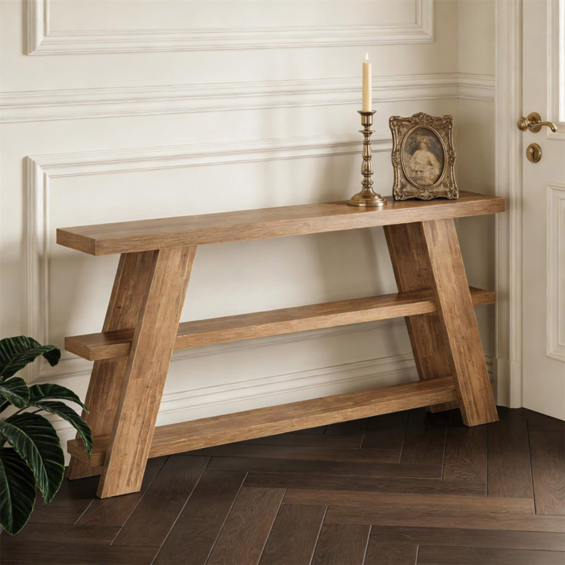 Table d'appoint mince avec rangement, console à 3 niveaux, canapé