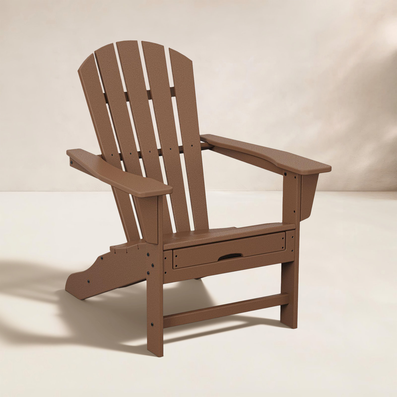 POLYWOOD® Verlyn Adirondack Chair with Leg Rest, Teak