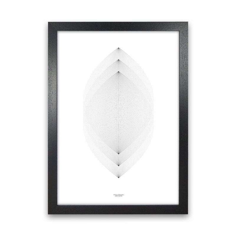 PJ-836-8 Leaves - Print, 84.01cm H x 59.4cm W x 3cm D, Black Framed