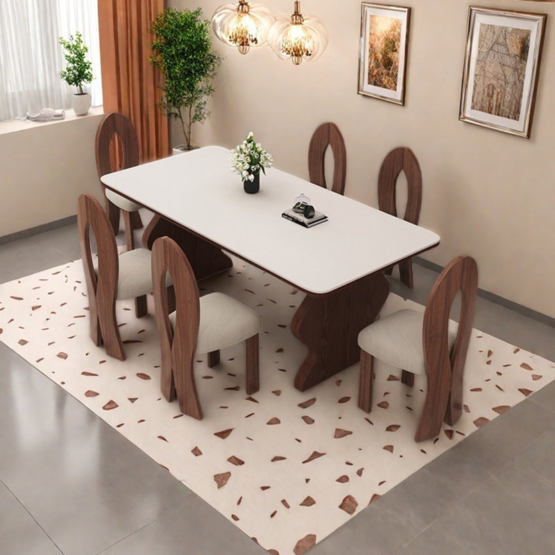 Medieval Style Rectangular Dining Table, 29.52"H x 55.11"L x 31.49"W