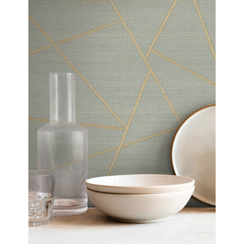 Papier peint Lisle, Bleu clair