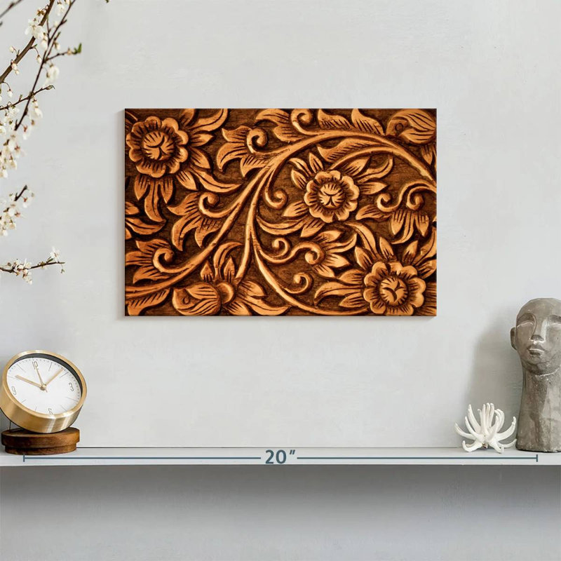 Senne Carved Flowers, 8" H x 12" W