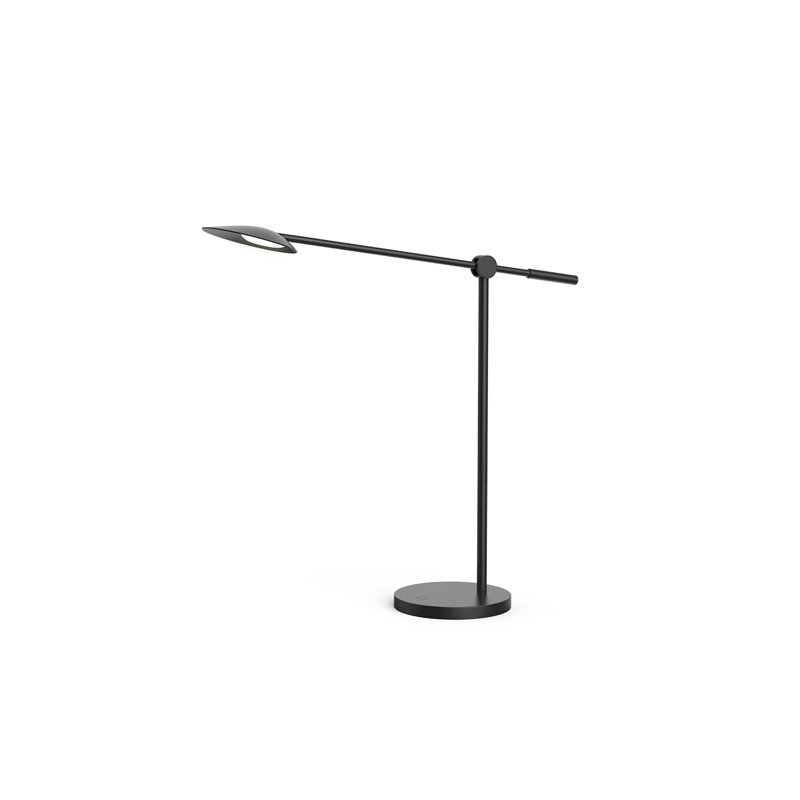 Lampe de bureau noire 17,875 "avec USB Rotaire