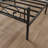 Distinctive Fist Design - Twin Size Metal Platform Bed Frame - Heavy Duty Steel Slats - Noise-Free - Underbed Storage - Easy Assembly - No Box Spring Needed - Matte Black - Color: Black, Size: TWIN