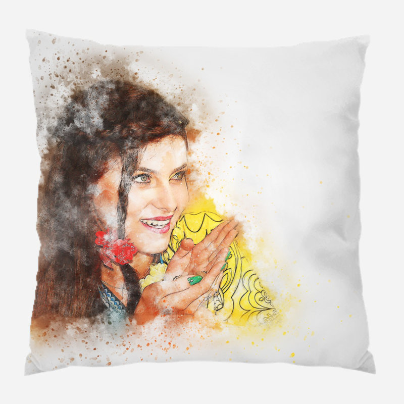 Outdoor Reversible Throw Pillow, Microsuede, Indoor