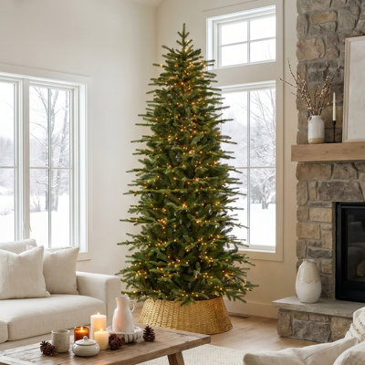 Slim Pre-Lit Fir Christmas Tree