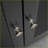 Cabinets Bathroom Storage Tall Narrow with Adjustable Shelves, 2 Cabinets &amp; Countertop, Black | Contemporary | P2 Grade MDF-698814005