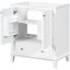 Base de meuble-lavabo blanc 30 po, armoire multifonctionnelle avec portes et tiroir, bois massif et planches, tablette réglable, base requise pour l'assemblage - 1 requis, style moderne-121109777