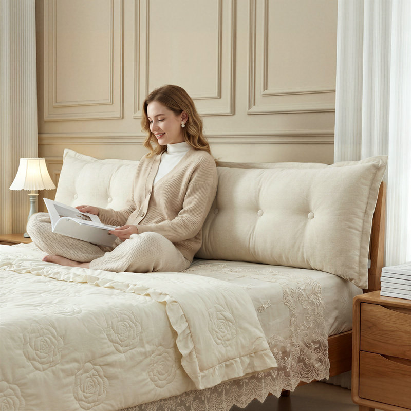 Backrest Pillow, 50cm x 200cm, White