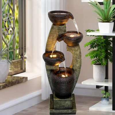 Fontaine d'Ubalda en résine avec lumière