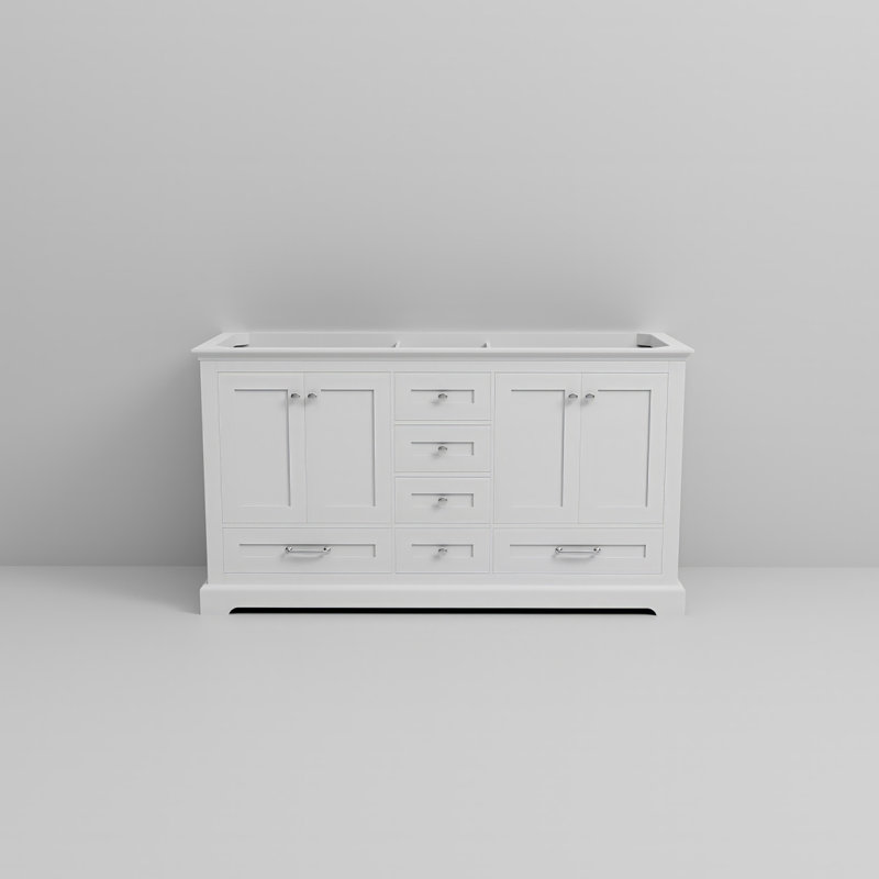 Meuble-lavabo double, Blanc