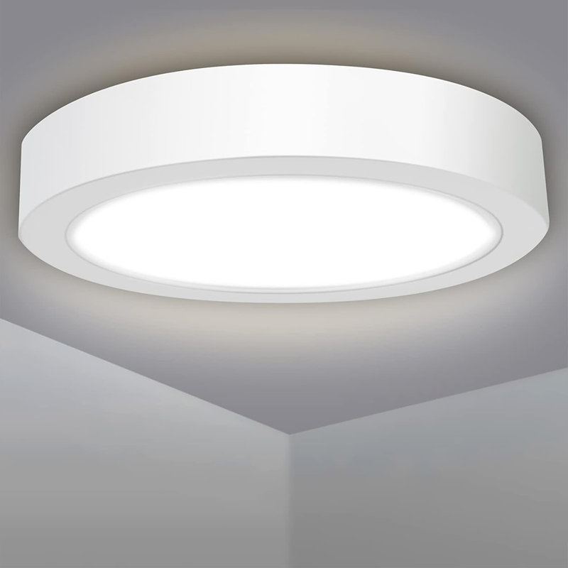 Semi Flush Mount, 18 W, White, 3.8cm H x 17cm W x 17cm D