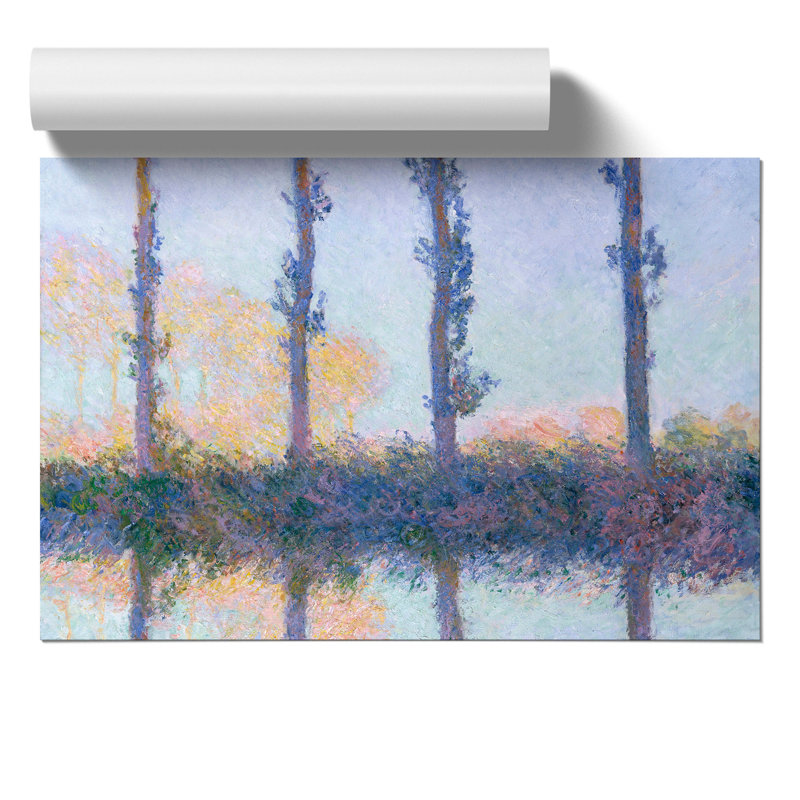 CAN2047CAN The Four Trees by Claude Monet - Wrapped Canvas Painting, Unframed Paper, 21cm H x 30cm W x 0.1cm D