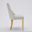 Chaises de salle à manger en chenille avec pieds en acier, ensemble de 2-1915437296-1915437303