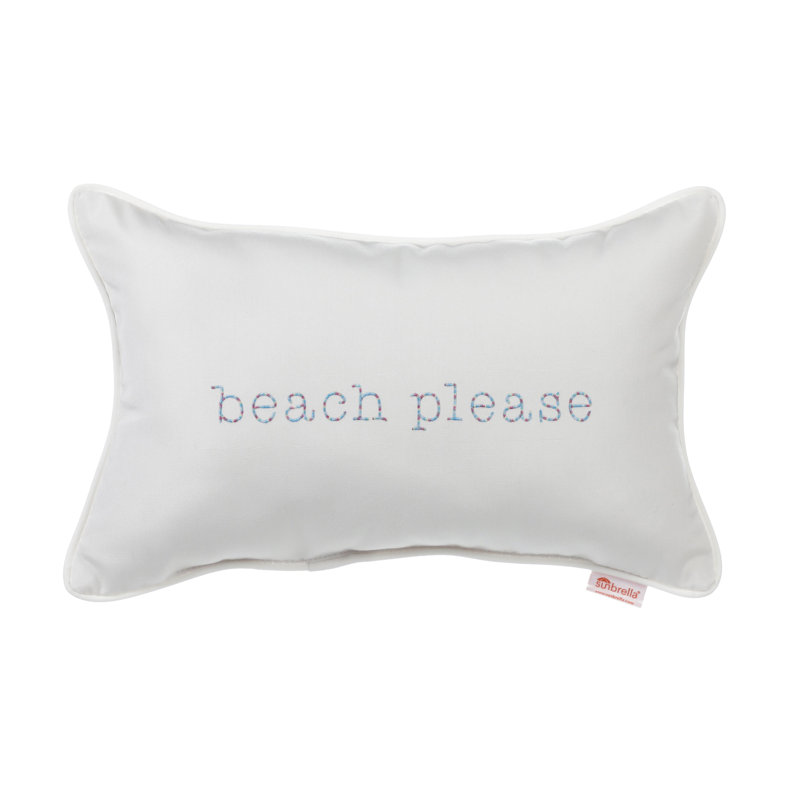 Coussin lombaire intérieur / extérieur brodé Beach Sunbrella