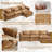  Chifley Brown Chenille Modular Couch L Shaped Sectional Sofa with Ottoman, Reversible.-118761492