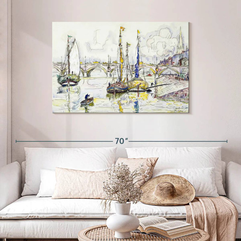 Mehar le port de Bordeaux, H 30 po x l 45 po